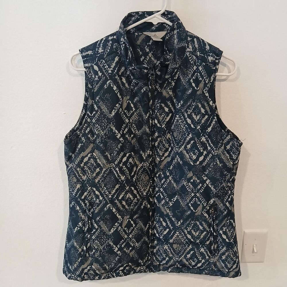 Ascend Thermolite Blue & White Puffer Vest Size L Women's